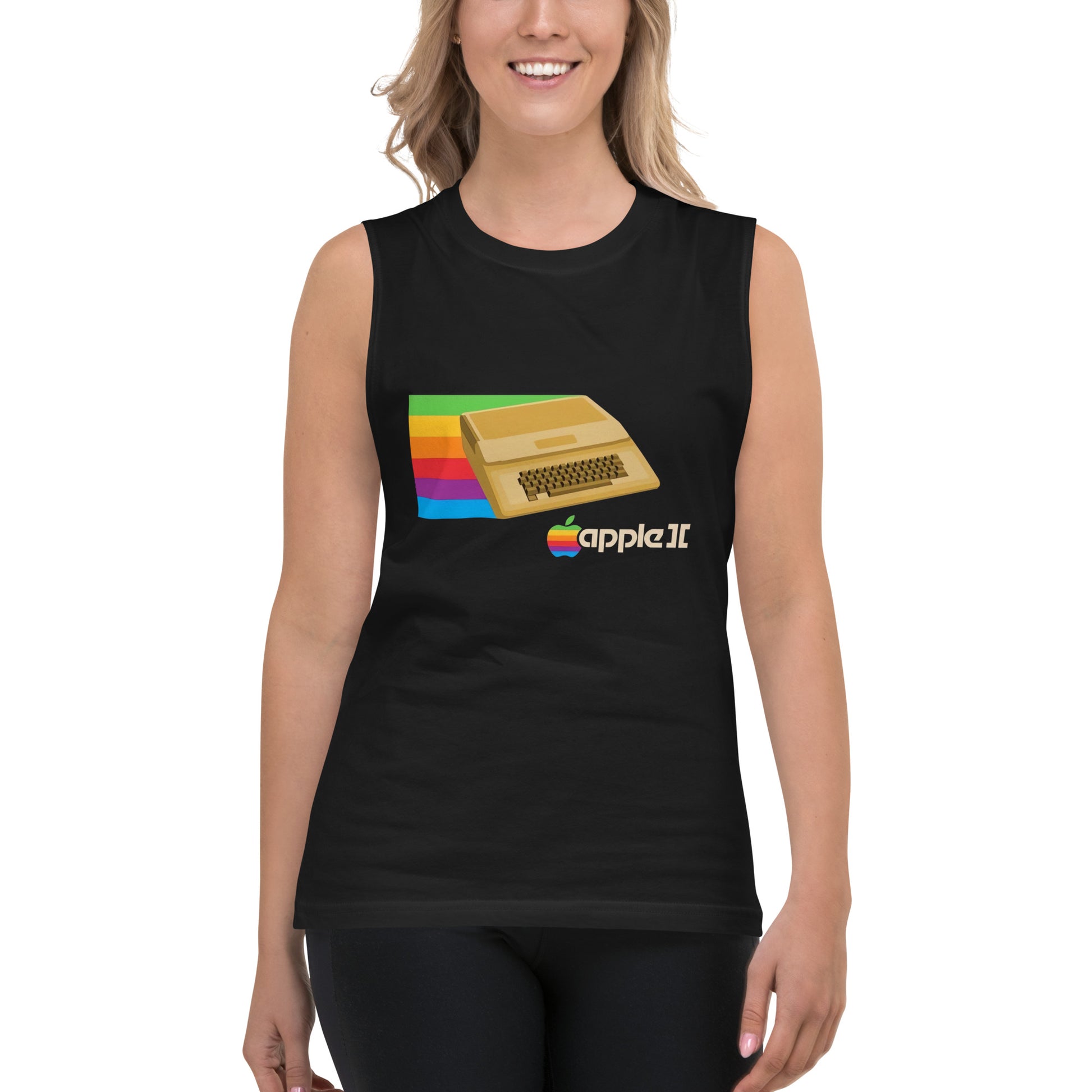 Camiseta sin Mangas Apple 2 , Disponible en la mejor tienda online para comprar tu merch favorita, la mejor Calidad, compra Ahora en Algoritmo! 