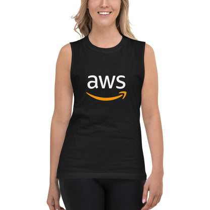 Camiseta sin Mangas AWS , Disponible en la mejor tienda online para comprar tu merch favorita, la mejor Calidad, compra Ahora en Algoritmo! 