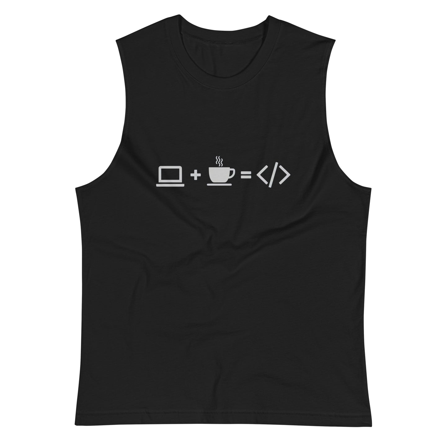 Camiseta sin Mangas Coffee HTML , Disponible en la mejor tienda online para comprar tu merch favorita, la mejor Calidad, compra Ahora en Algoritmo! 