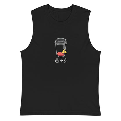 Camiseta sin Mangas Coffee Battery , Disponible en la mejor tienda online para comprar tu merch favorita, la mejor Calidad, compra Ahora! 