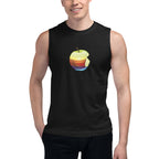 Camiseta sin mangas Manzana Apple — detalle del estampado