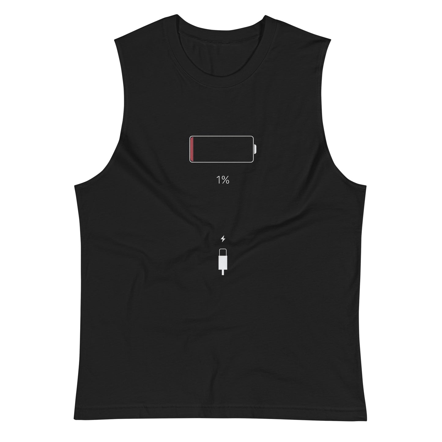 Camiseta sin Mangas 1% de Carga , Disponible en la mejor tienda online para comprar tu merch favorita, la mejor Calidad, compra Ahora en Algoritmo! 