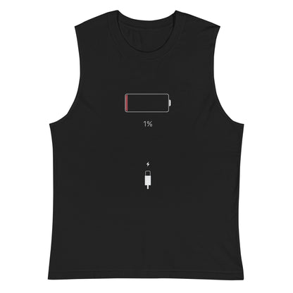 Camiseta sin Mangas 1% de Carga , Disponible en la mejor tienda online para comprar tu merch favorita, la mejor Calidad, compra Ahora en Algoritmo! 