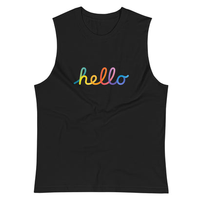 Camiseta sin Mangas Apple Hello Lettering , Disponible en la mejor tienda online para comprar tu merch favorita, la mejor Calidad, compra Ahora! 