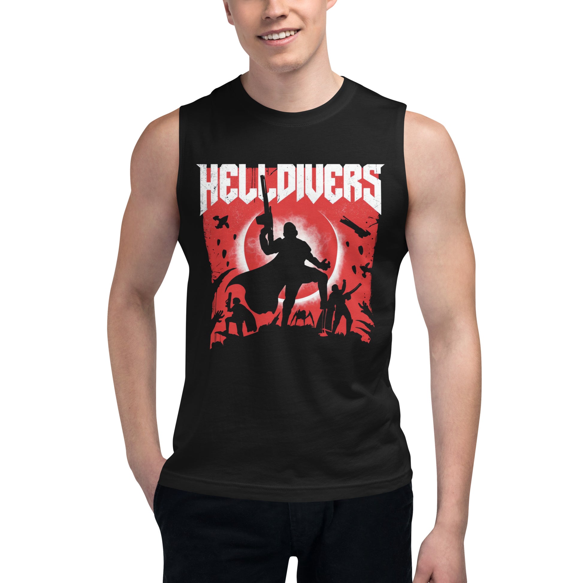 Camiseta sin Mangas de Helldrivers, Disponible en la mejor tienda online para comprar tu merch favorita, la mejor Calidad, compra Ahora! 