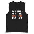 Camiseta sin mangas Winner Chicken Dinner pug — vista trasera