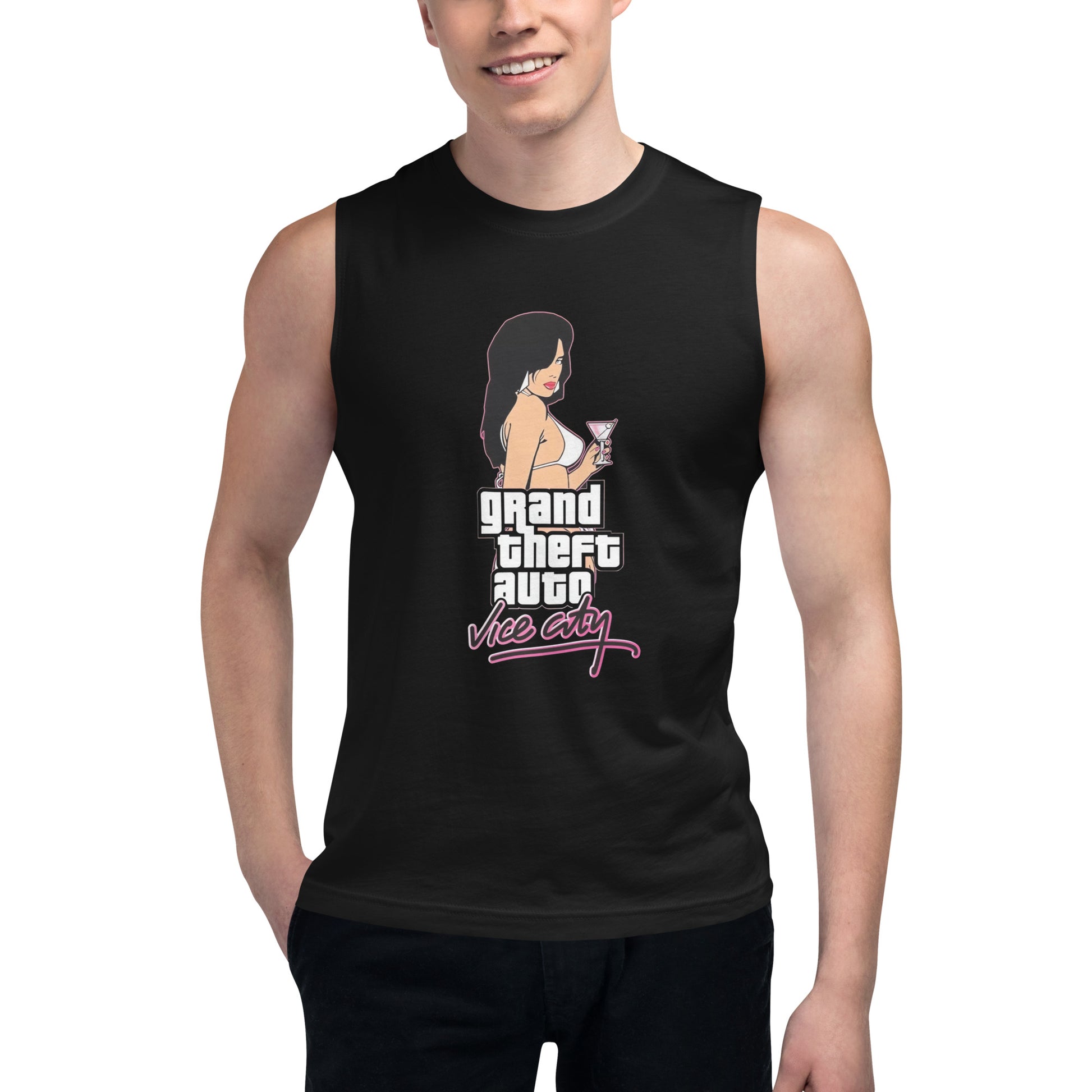 Camiseta sin Mangas de GTA Vice City, Disponible en la mejor tienda online para comprar tu merch favorita, la mejor Calidad, compra Ahora! 