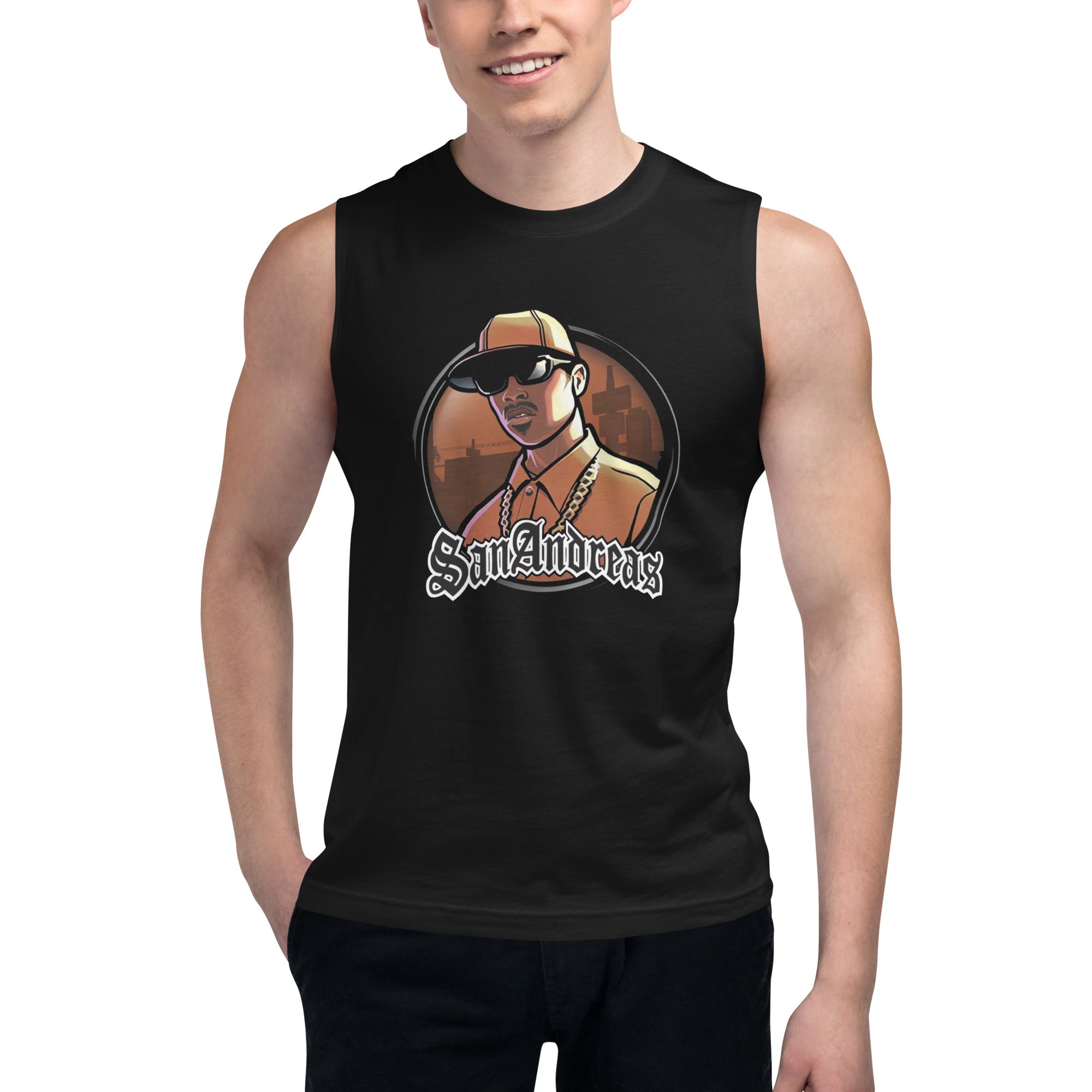 Camiseta sin Mangas de GTA San Andreas, Disponible en la mejor tienda online para comprar tu merch favorita, la mejor Calidad, compra Ahora! 