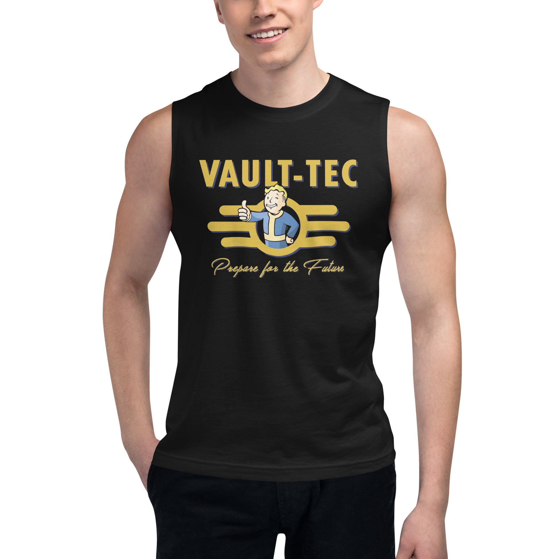 Playera Sin Mangas de Vault-tec , Disponible en la mejor tienda online para comprar tu merch favorita, la mejor Calidad, compra Ahora en Algoritmo! 