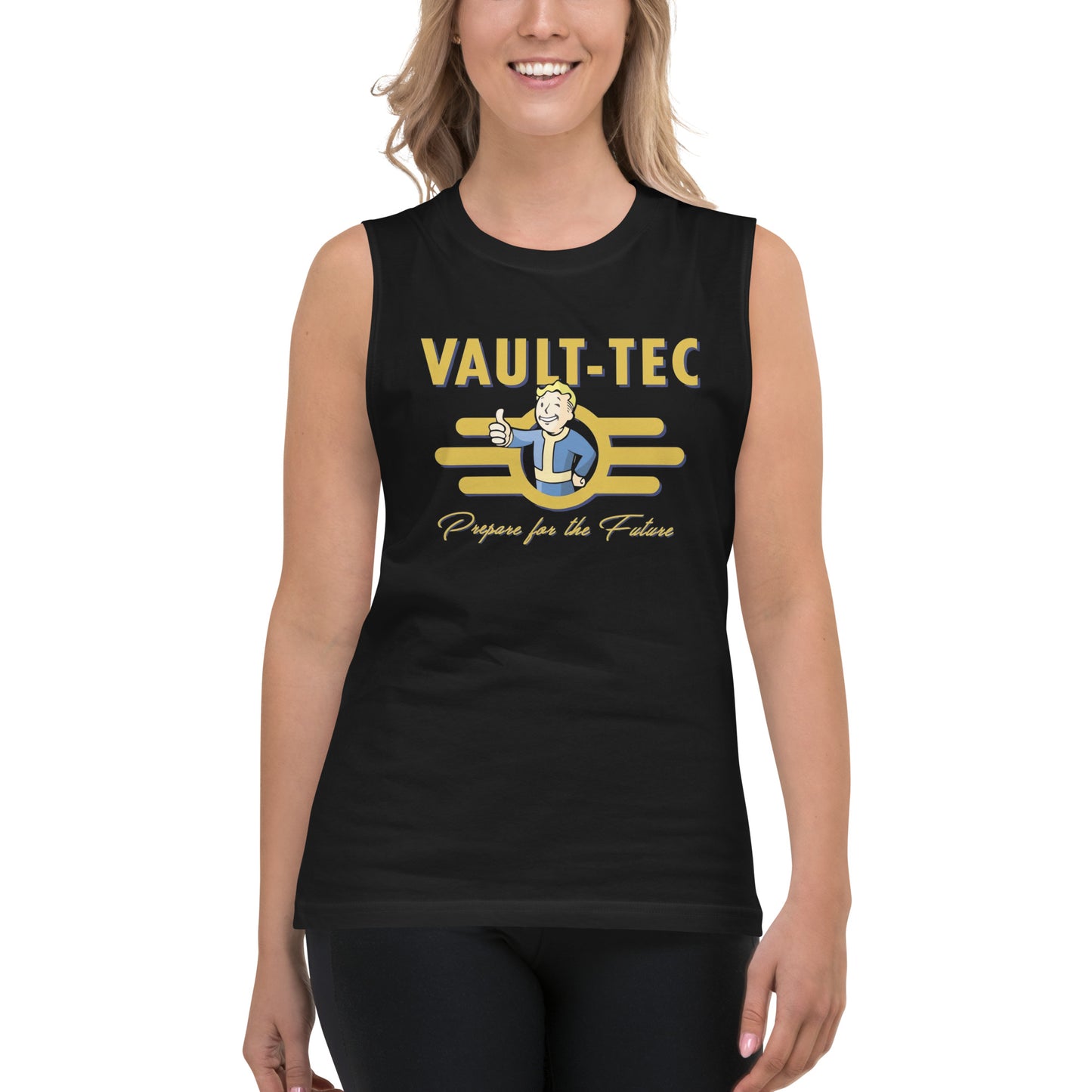 Playera Sin Mangas de Vault-tec , Disponible en la mejor tienda online para comprar tu merch favorita, la mejor Calidad, compra Ahora en Algoritmo! 