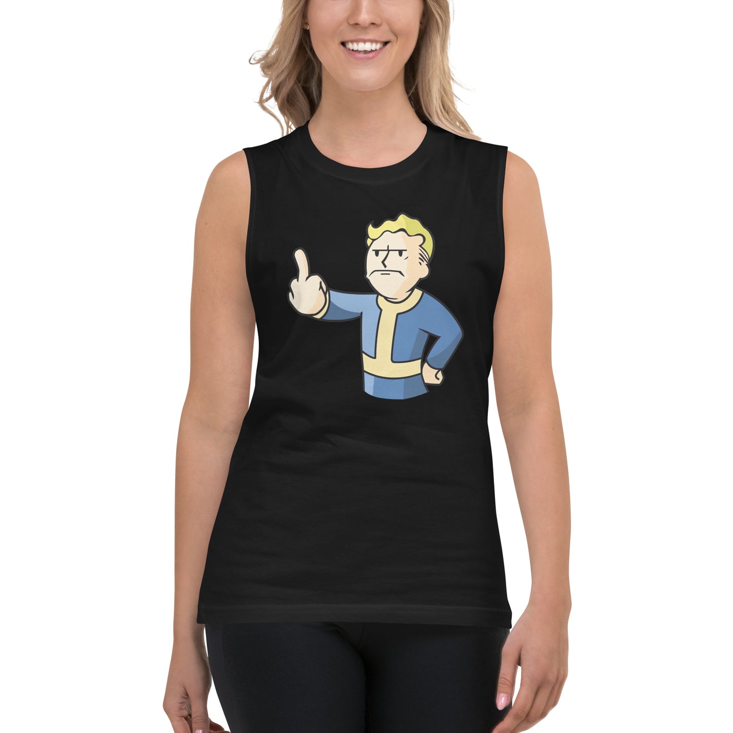 Playera Sin Mangas Fu** U fallout, Disponible en la mejor tienda online para comprar tu merch favorita, la mejor Calidad, compra Ahora en Algoritmo! 