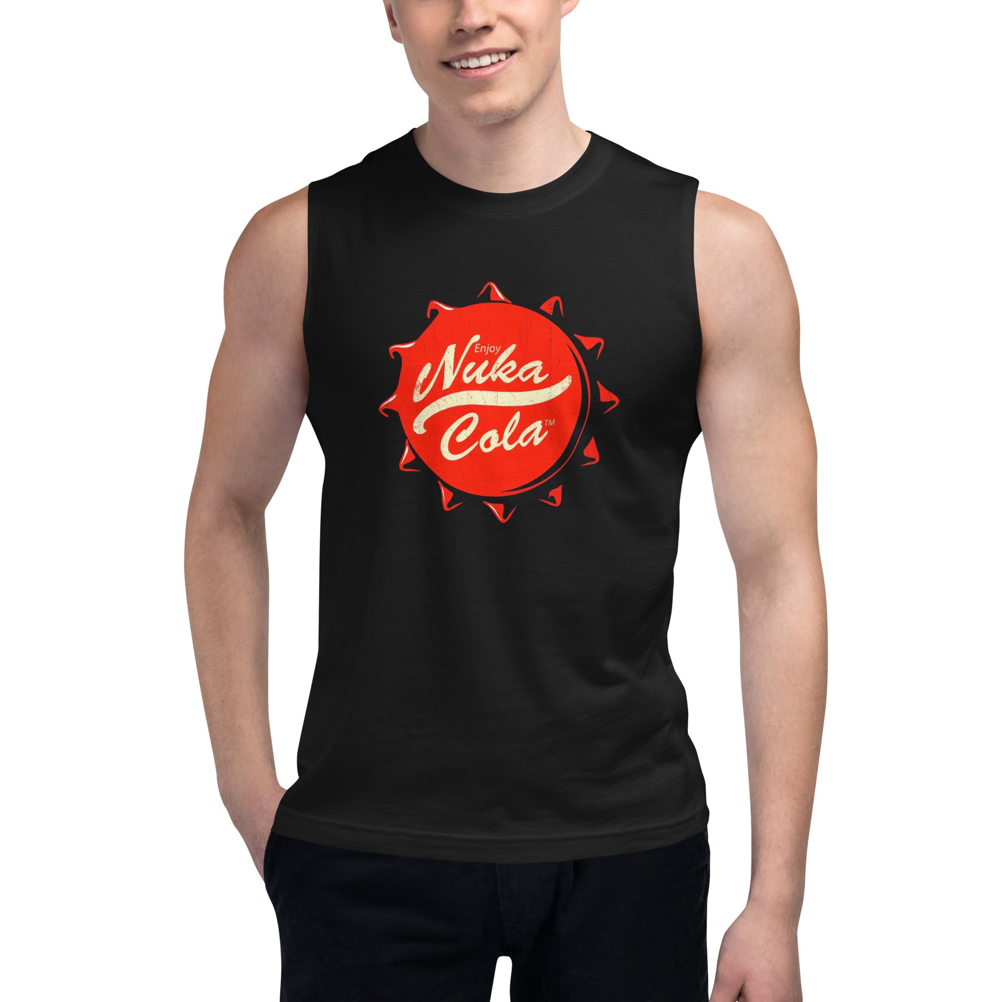 Playera Sin Mangas de Nuka Cola , Disponible en la mejor tienda online para comprar tu merch favorita, la mejor Calidad, compra Ahora en Algoritmo! 