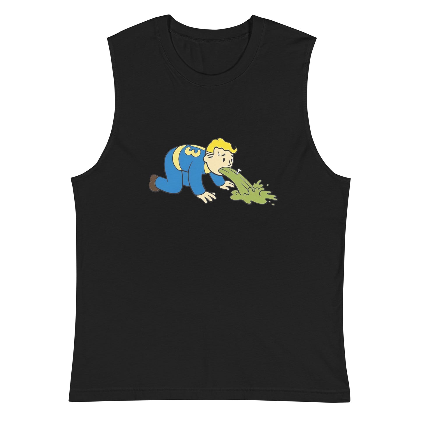 Playera Sin Mangas de Vault Boy enfermo , Disponible en la mejor tienda online para comprar tu merch favorita, la mejor Calidad, compra en Algoritmo!