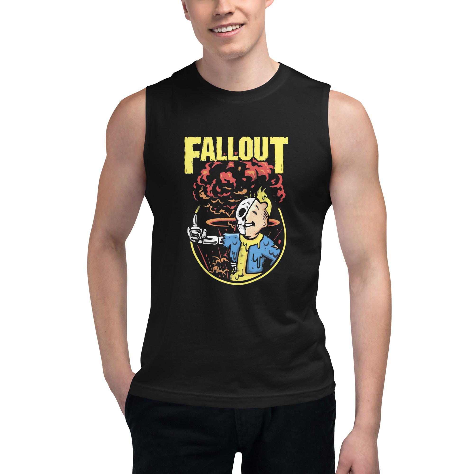 Playera Sin Mangas Fallout Dead , Disponible en la mejor tienda online para comprar tu merch favorita, la mejor Calidad, compra Ahora en Algoritmo! 