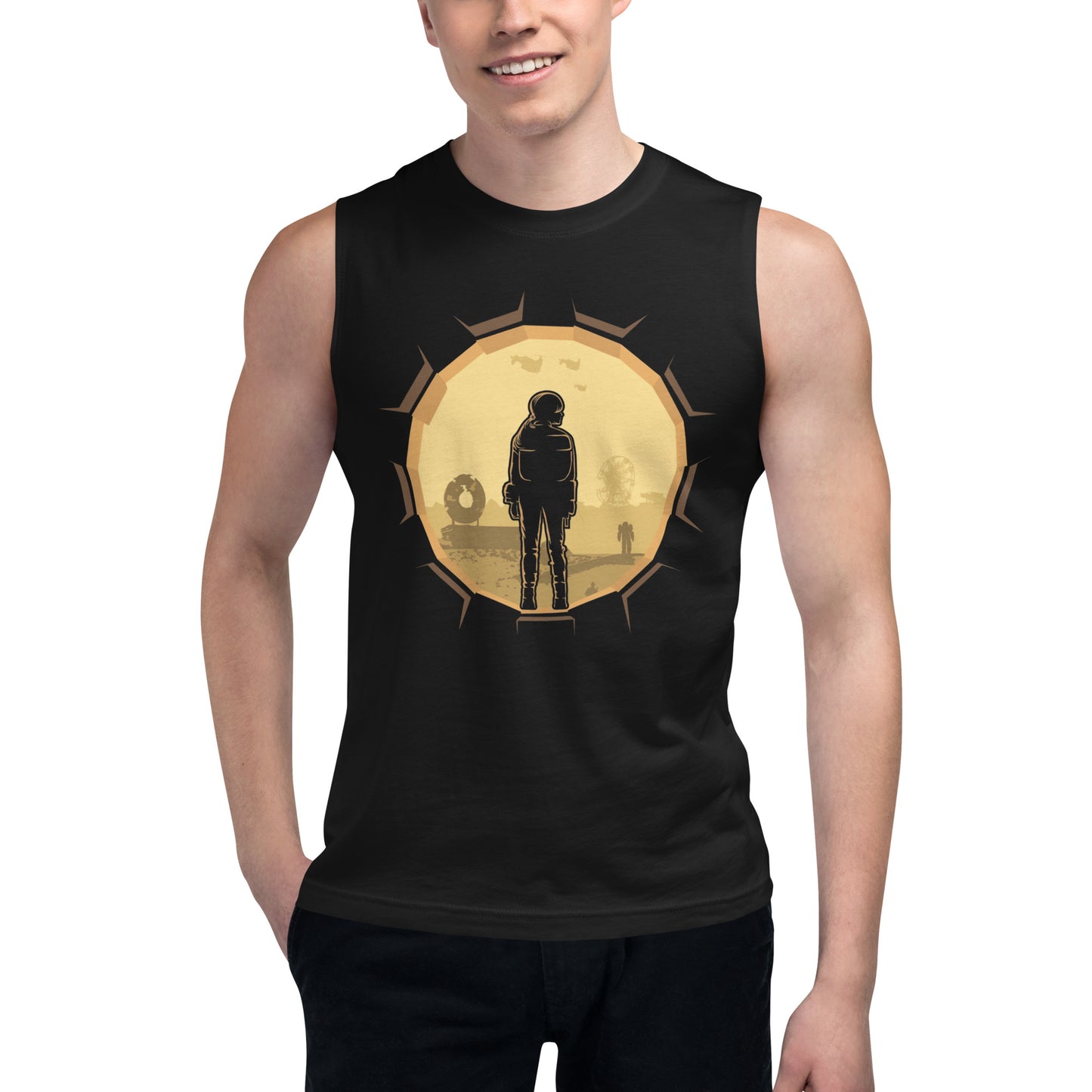 Camiseta sin mangas Fallout Shelter, en la mejor tienda online para comprar tus artículos favoritos, la mejor Calidad, compra en Algoritmo! 