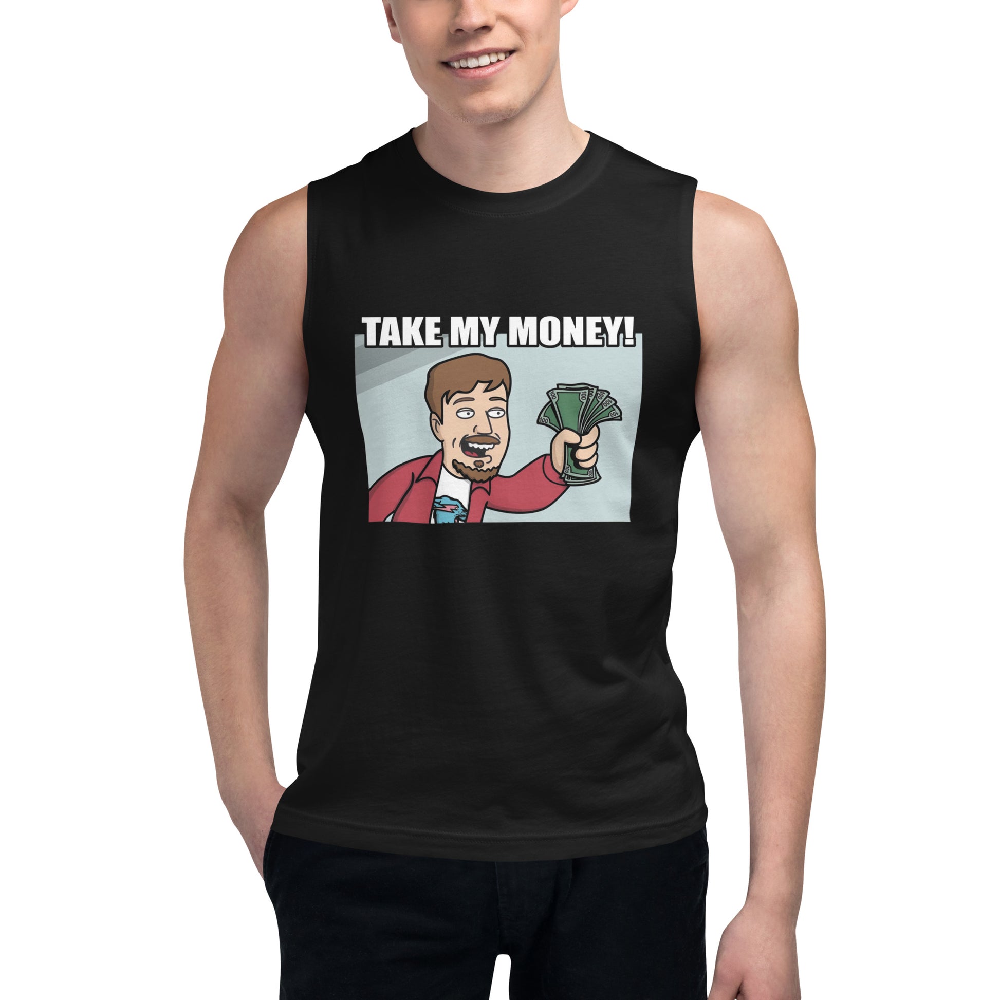 Camiseta sin mangas Take My Money, Disponible en la mejor tienda online para comprar tus artículos favoritos, la mejor Calidad, compra en Algoritmo! 