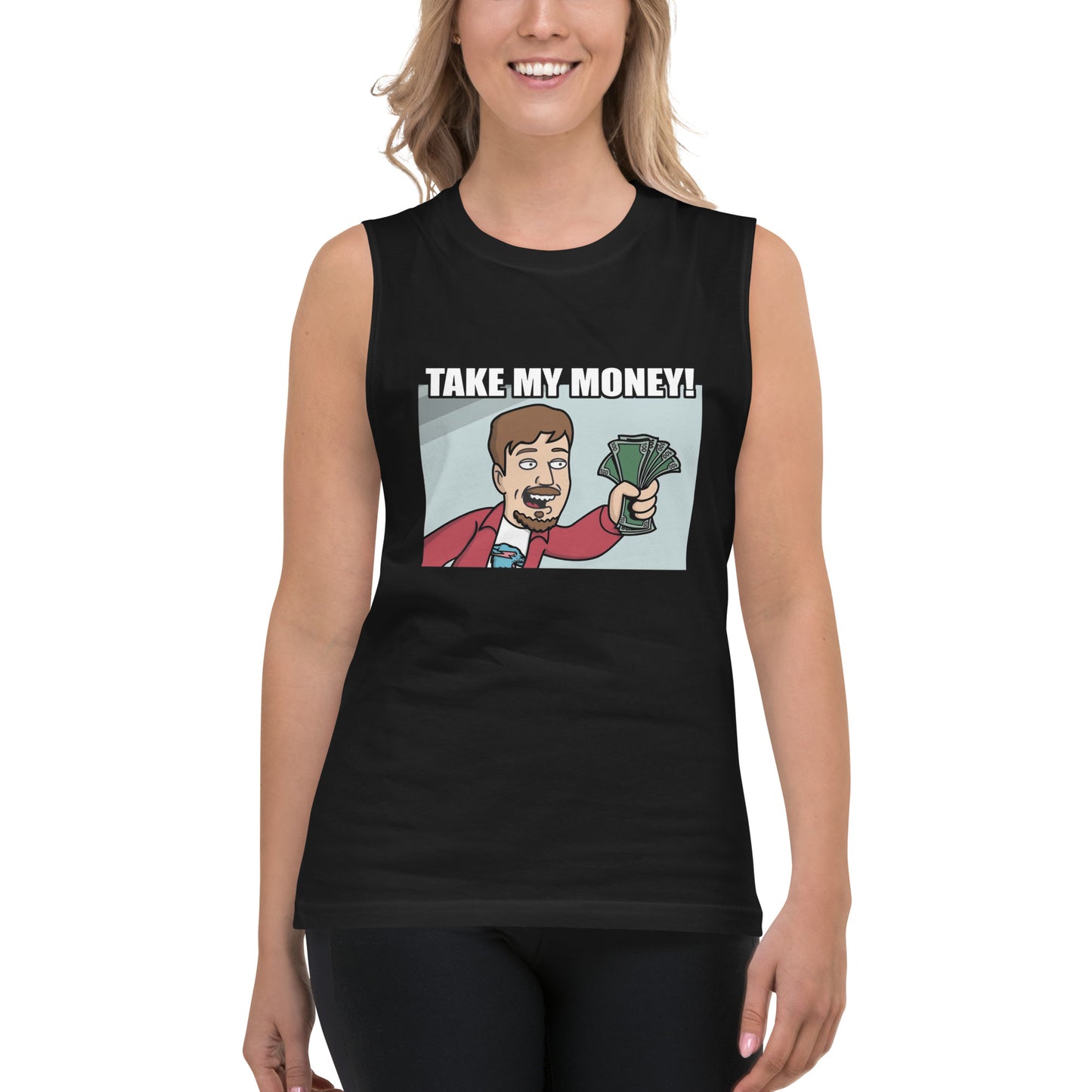 Camiseta sin mangas Take My Money, Disponible en la mejor tienda online para comprar tus artículos favoritos, la mejor Calidad, compra en Algoritmo! 