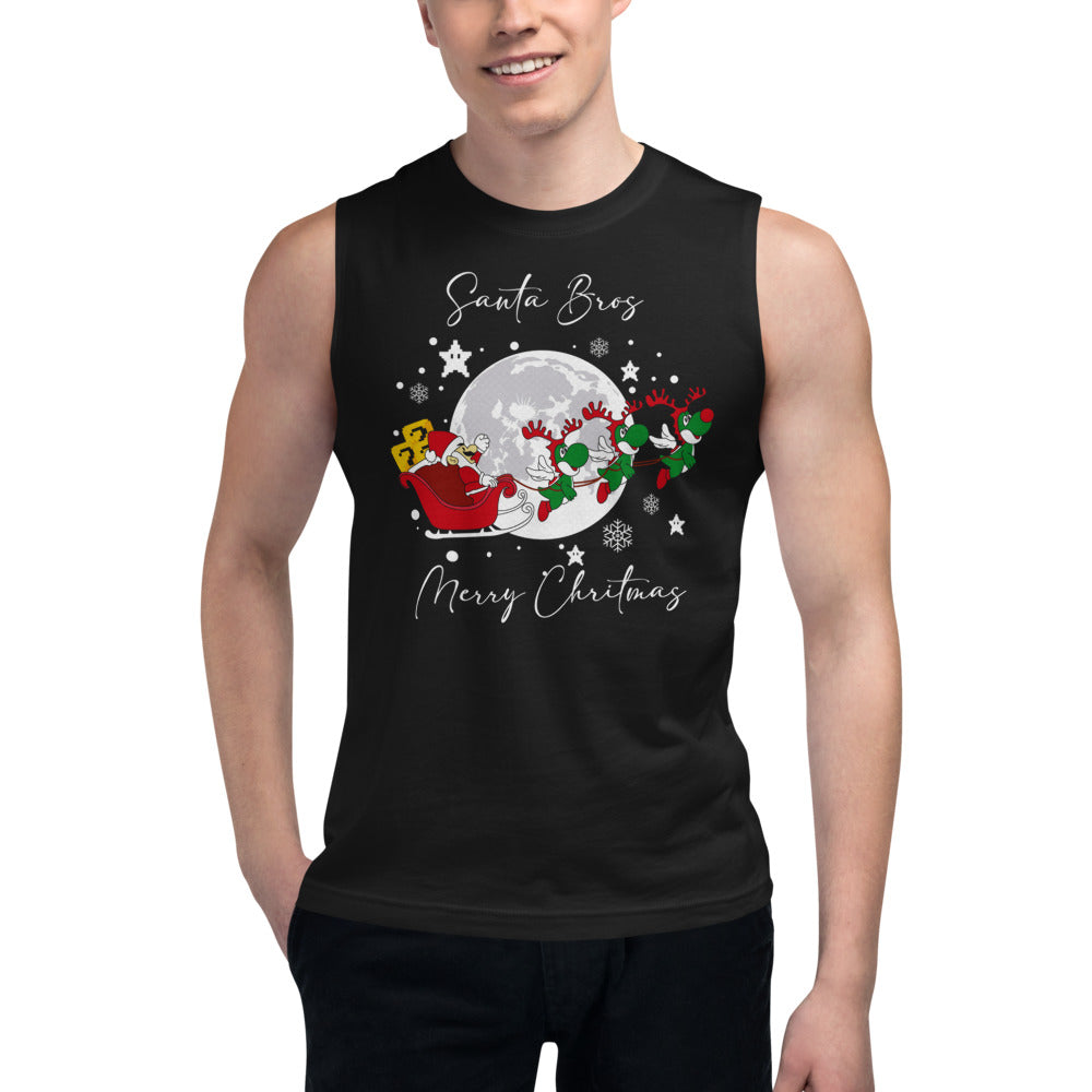 Sin Mangas Super Mario Santa Bros Christmas - Modelo masculino