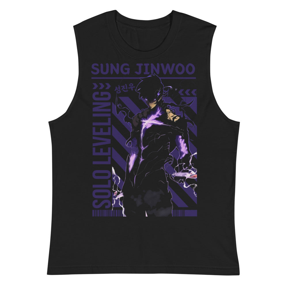 Sin Mangas Solo Leveling Sung Jinwoo Purple - Plano