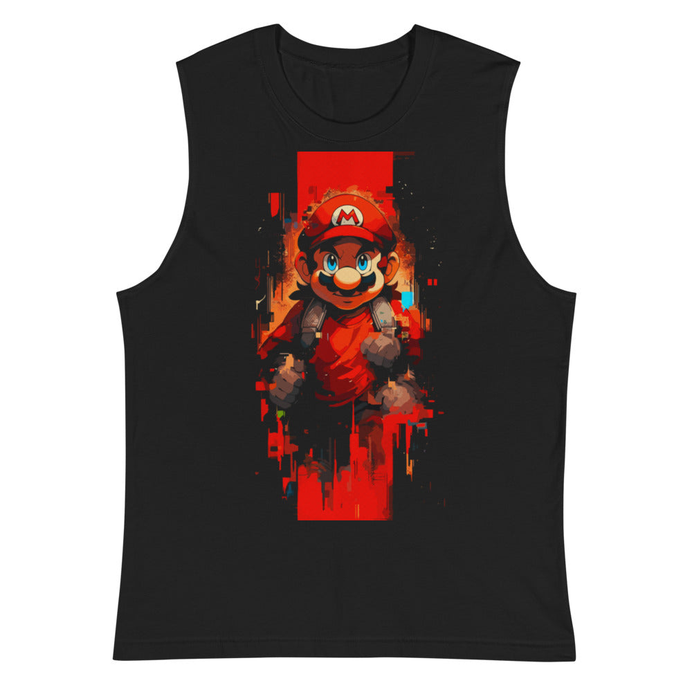 Sin Mangas Super Mario Red Grunge Art - Plano