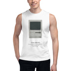 Camiseta sin mangas Macintosh Plus Apple — detalle del estampado
