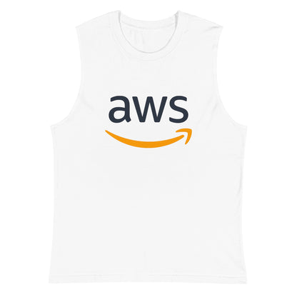 Camiseta sin Mangas AWS White , Disponible en la mejor tienda online para comprar tu merch favorita, la mejor Calidad, compra Ahora en Algoritmo! 