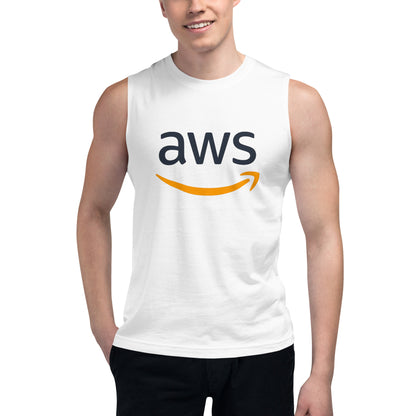 Camiseta sin Mangas AWS White , Disponible en la mejor tienda online para comprar tu merch favorita, la mejor Calidad, compra Ahora en Algoritmo! 