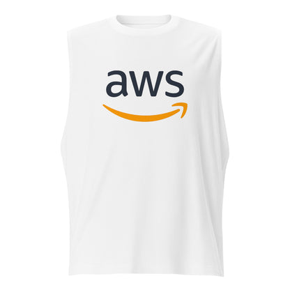 Camiseta sin Mangas AWS White , Disponible en la mejor tienda online para comprar tu merch favorita, la mejor Calidad, compra Ahora en Algoritmo! 