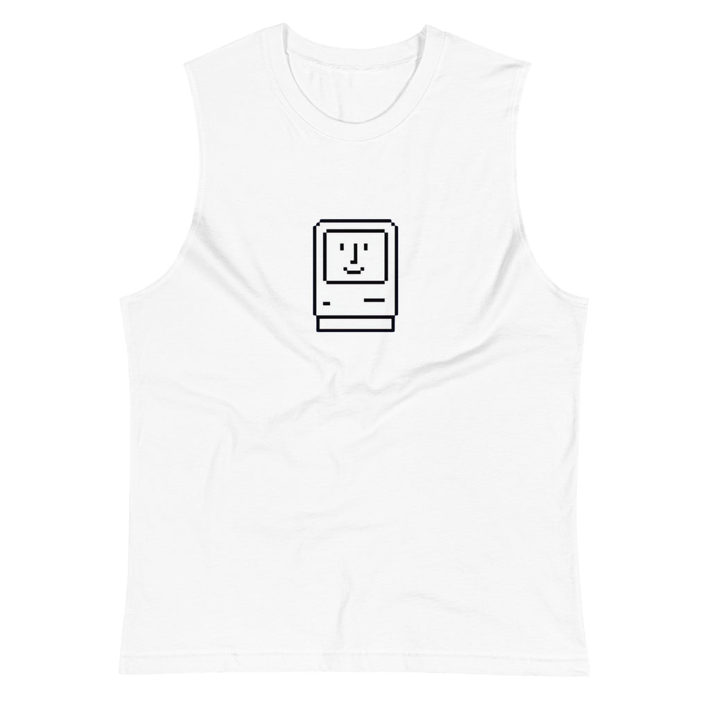 Camiseta sin Mangas Happy Mac , Disponible en la mejor tienda online para comprar tu merch favorita, la mejor Calidad, compra Ahora en Algoritmo! 