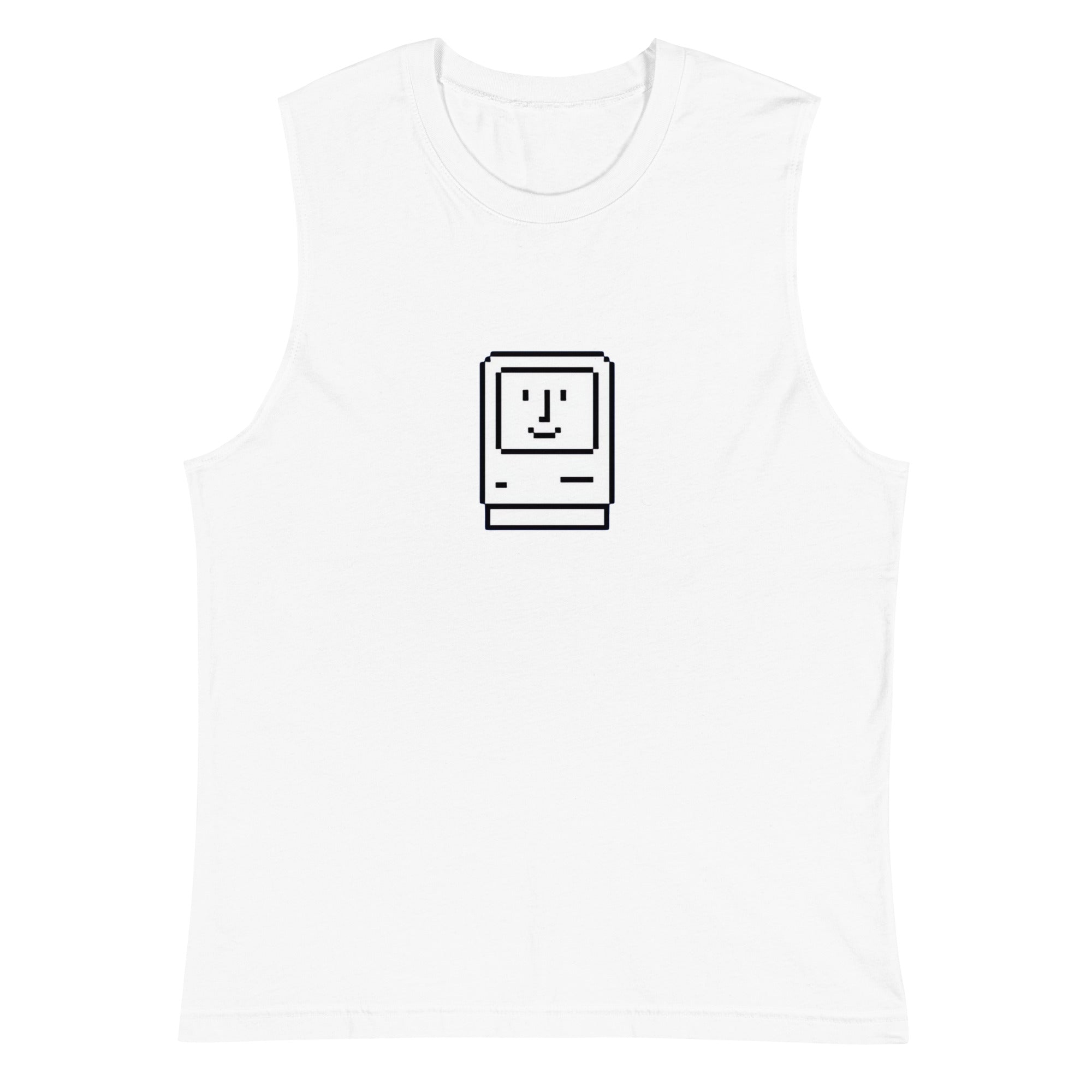 Camiseta sin Mangas Happy Mac , Disponible en la mejor tienda online para comprar tu merch favorita, la mejor Calidad, compra Ahora en Algoritmo! 