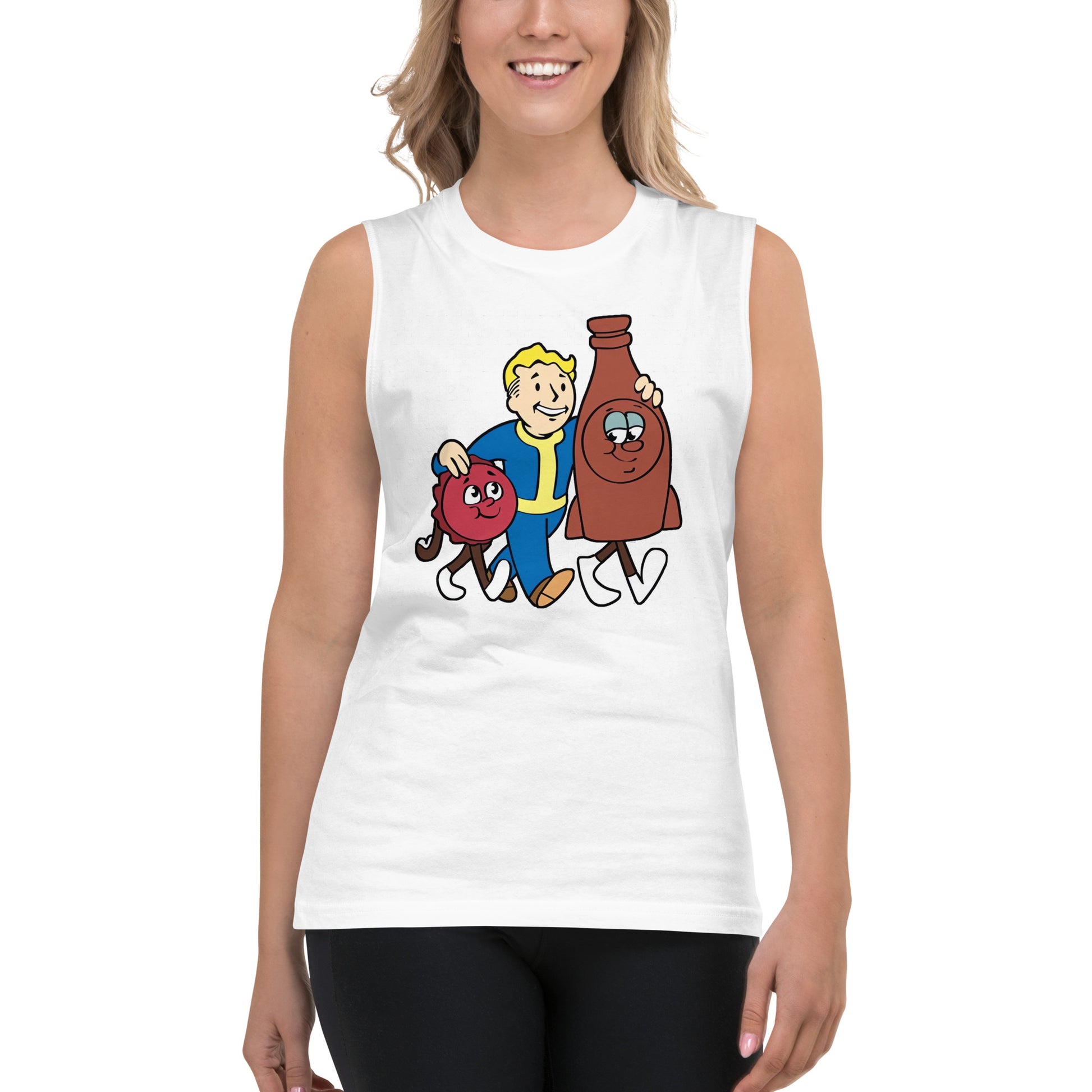 Playera Sin Mangas Nuka Cola Friends , Disponible en la mejor tienda online para comprar tu merch favorita, la mejor Calidad, compra Ahora! 