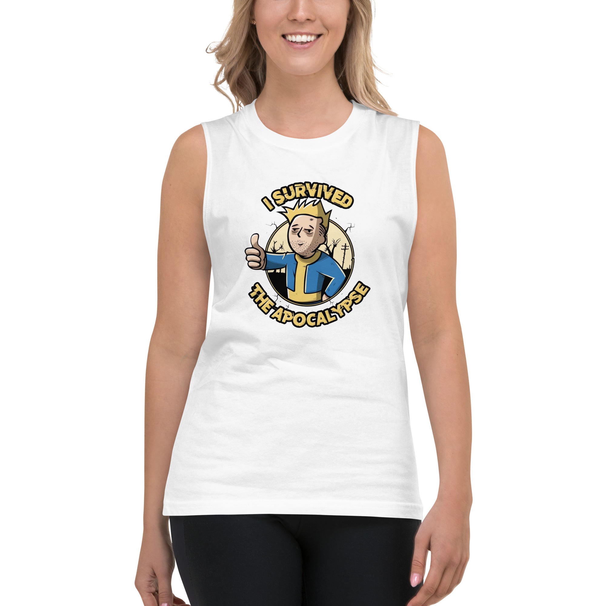 Playera Sin Mangas I Survived , Disponible en la mejor tienda online para comprar tu merch favorita, la mejor Calidad, compra Ahora en Algoritmo! 