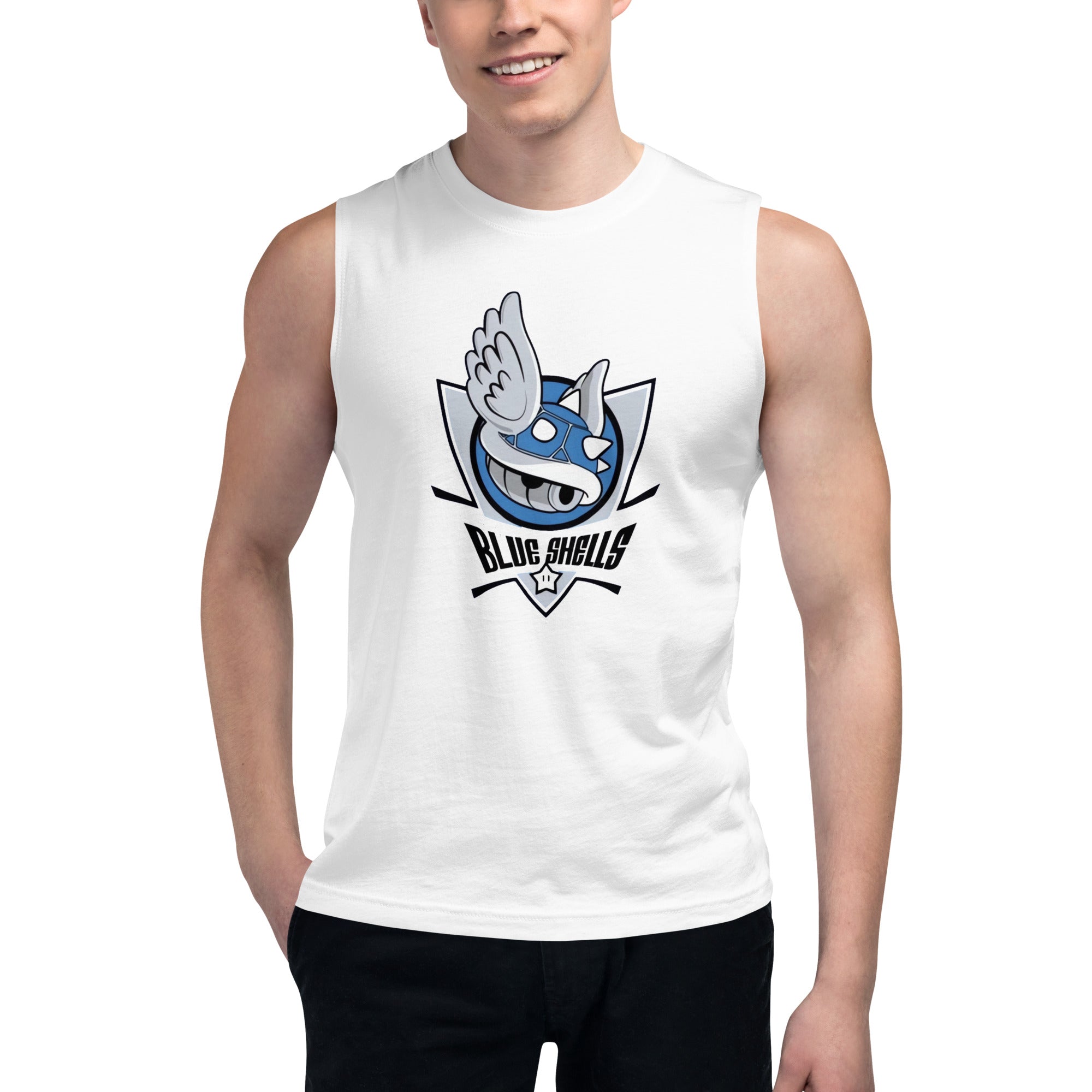 Camiseta sin mangas Blue Shells, Disponible en la mejor tienda online para comprar tus artículos favoritos, la mejor Calidad, compra en Algoritmo! 