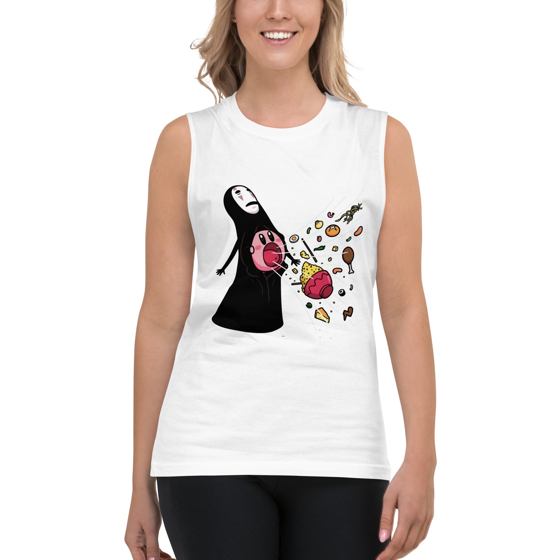 Camiseta sin mangas Kaonashi Kirby, Disponible en la mejor tienda online para comprar tus artículos favoritos, la mejor Calidad, compra en Algoritmo! 