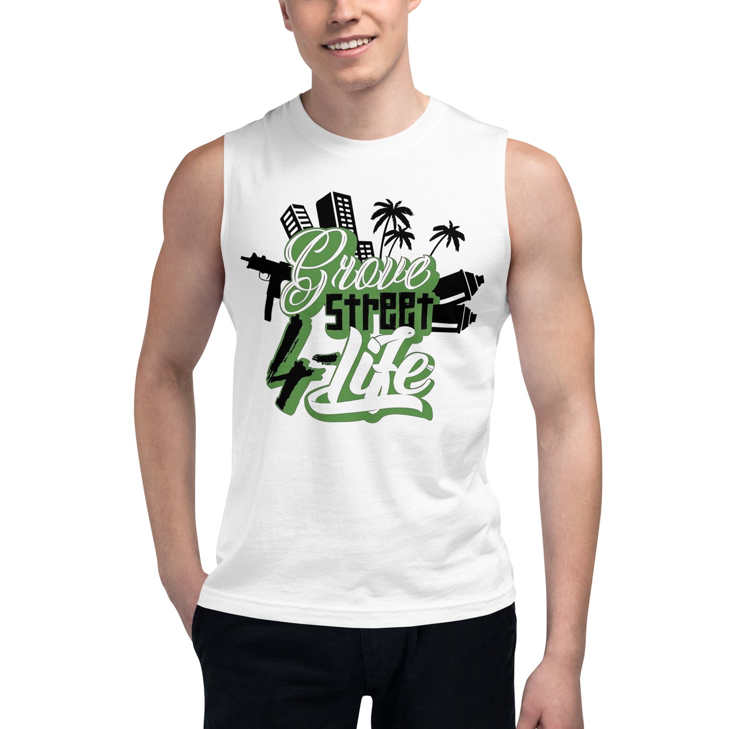 Camiseta sin mangas Groove Street Life, Disponible en la tienda online para comprar tus artículos favoritos, la mejor Calidad, compra en Algoritmo! 