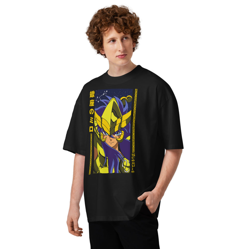 Oversize Saint Seiya Scorpio Milo Banner - Modelo masculino