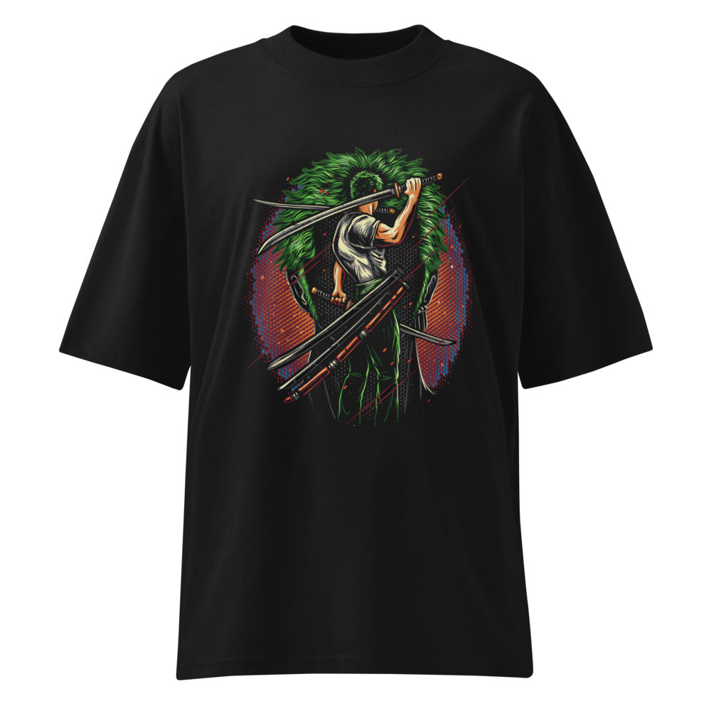 Oversize One Piece Zoro Dragon Slash - Frente fantasma