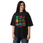 Oversize Retro Games Club Pac Man Mario Icons - Modelo femenina