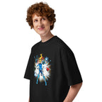 Oversize Zero Suit Shatter Metroid - Modelo masculino lateral