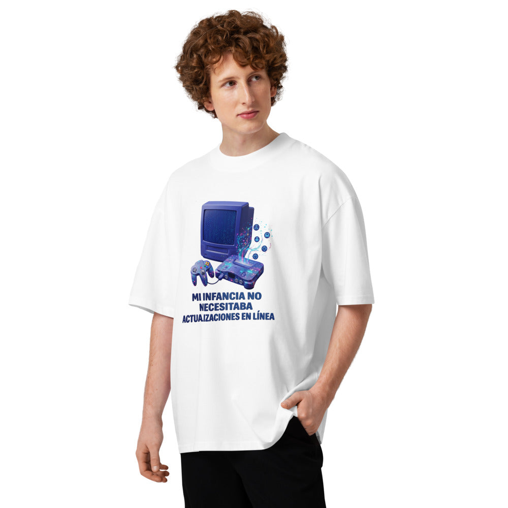 Oversize Mi Infancia No Necesitaba Actualizaciones Retro Console - Modelo masculino