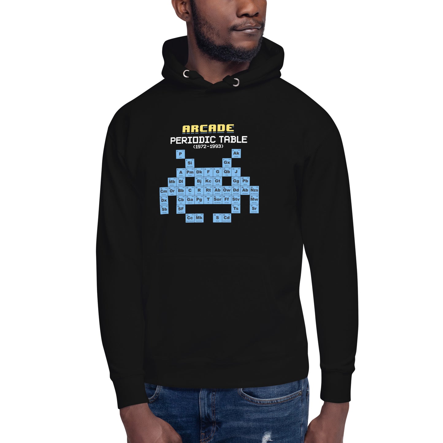 Hoodie Arcade Table, Disponible en la mejor tienda online para comprar tu merch favorita, la mejor Calidad, compra Ahora en Algoritmo! 