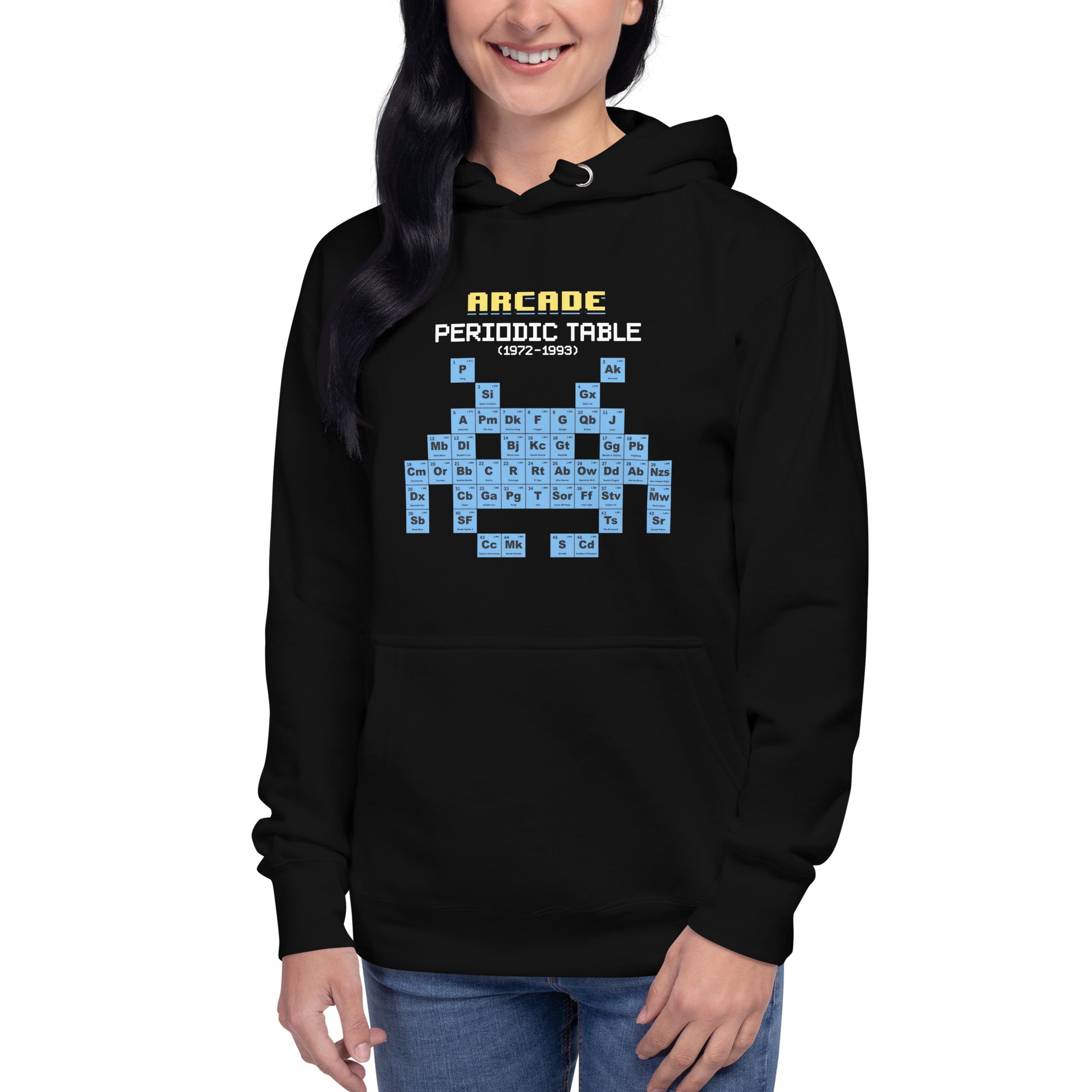 Hoodie Arcade Table, Disponible en la mejor tienda online para comprar tu merch favorita, la mejor Calidad, compra Ahora en Algoritmo! 