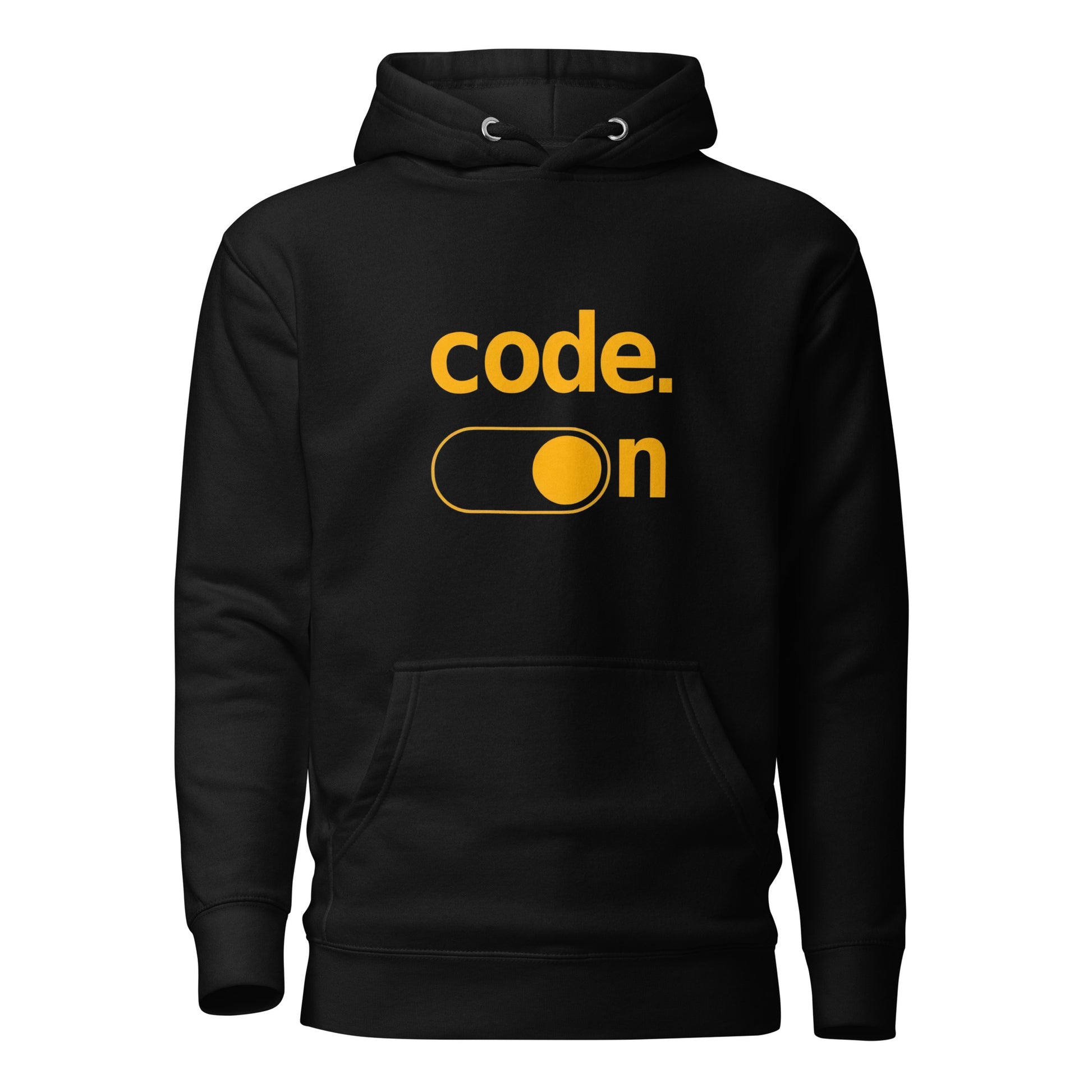 Hoodie Code On, Disponible en la mejor tienda online para comprar tu merch favorita, la mejor Calidad, compra Ahora en Algoritmo! 