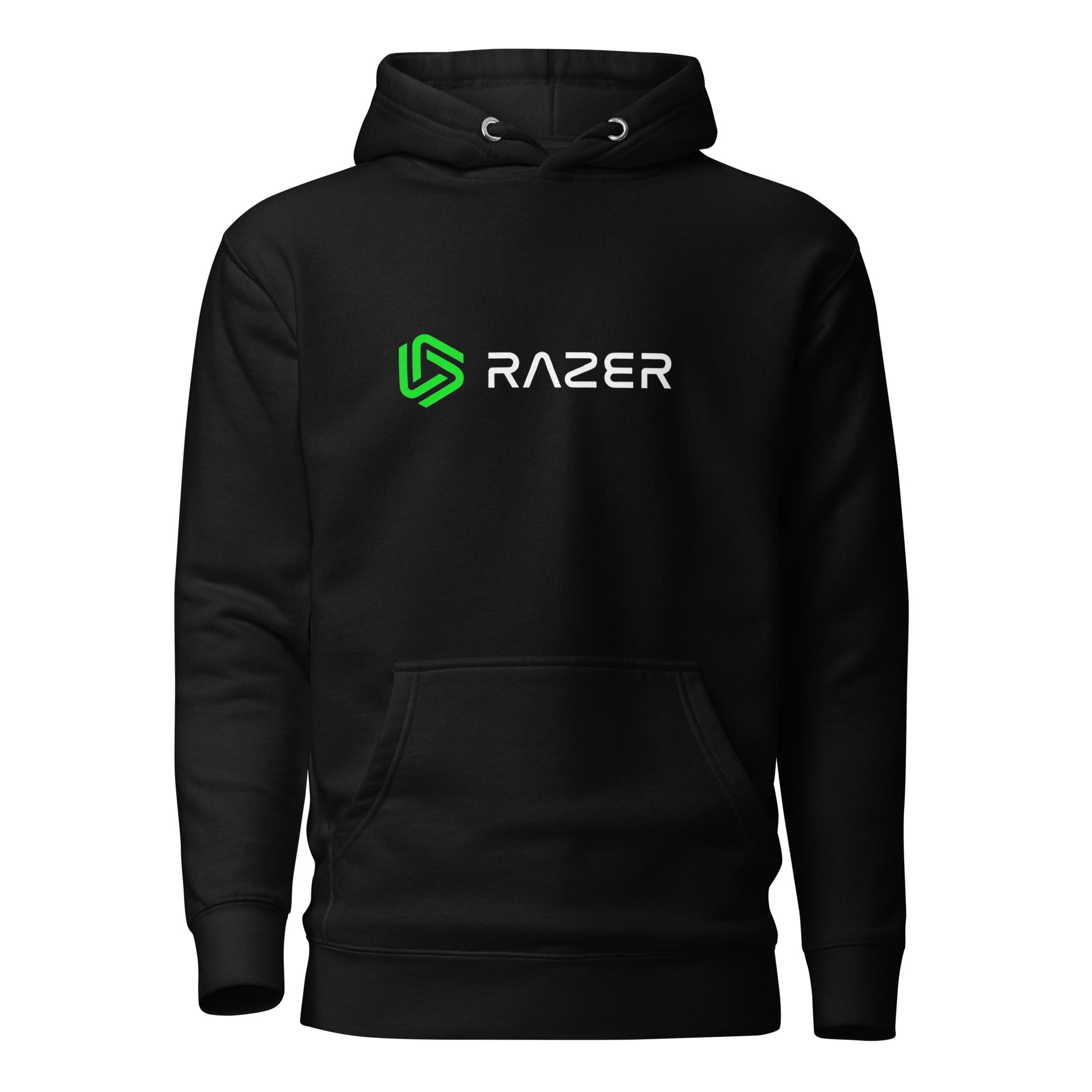 Front view — Razer hoodie gaming peripherals