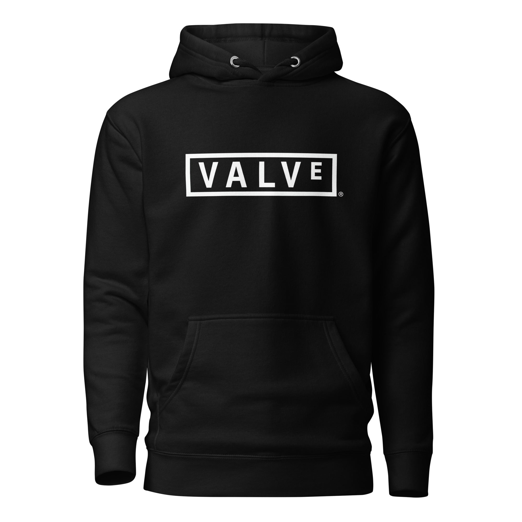 Front view — Valve hoodie, Steam gaming tribute
