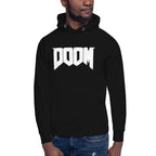 Detalle del print — DOOM, algodón 142 g/m²