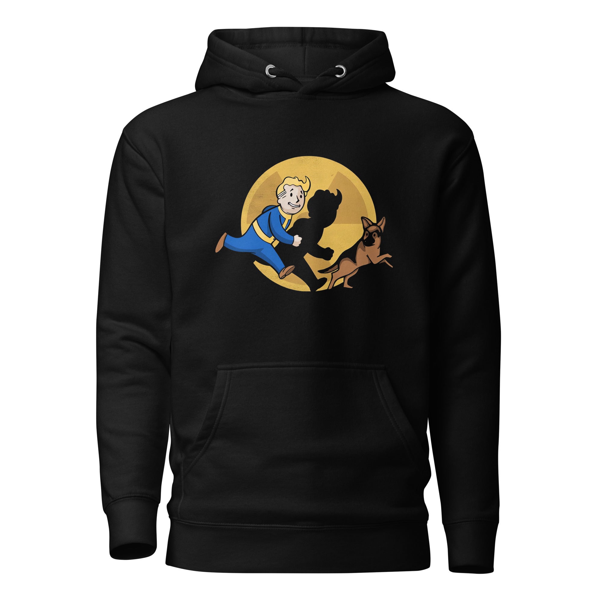 Vista frontal — Hoodie Vault Boy Las Aventuras Fallout