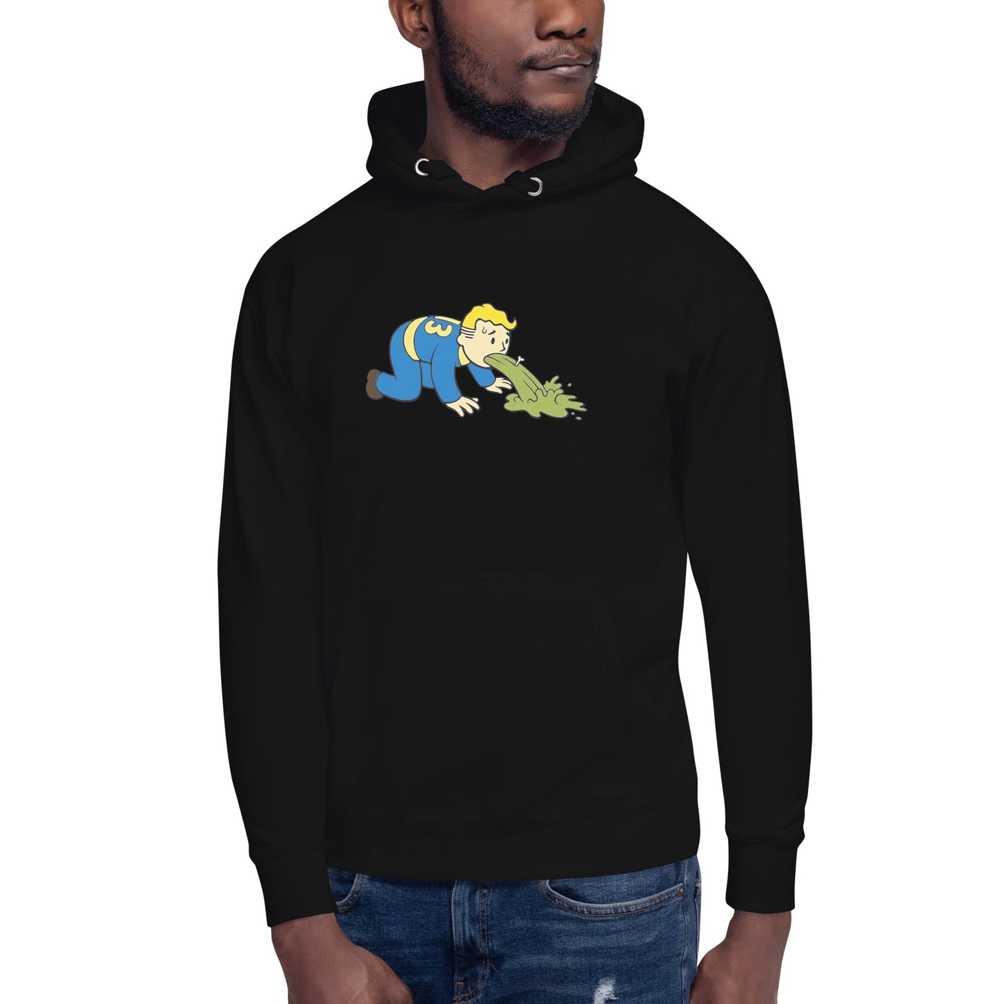 Hoodie Vault Boy Enfermo , Disponible en la mejor tienda online para comprar tu merch favorita, la mejor Calidad, compra Ahora en Algoritmo! 