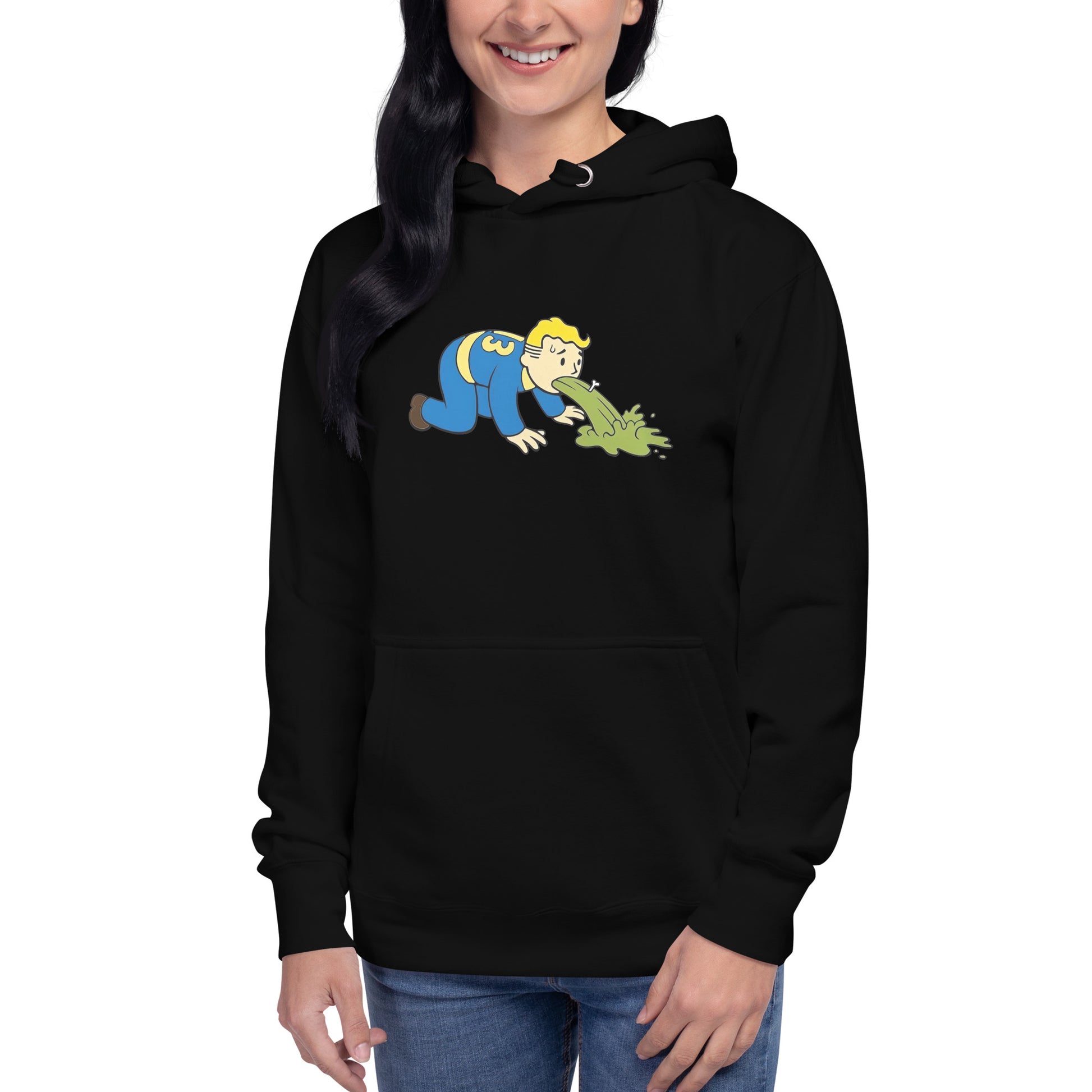 Hoodie Vault Boy Enfermo , Disponible en la mejor tienda online para comprar tu merch favorita, la mejor Calidad, compra Ahora en Algoritmo! 