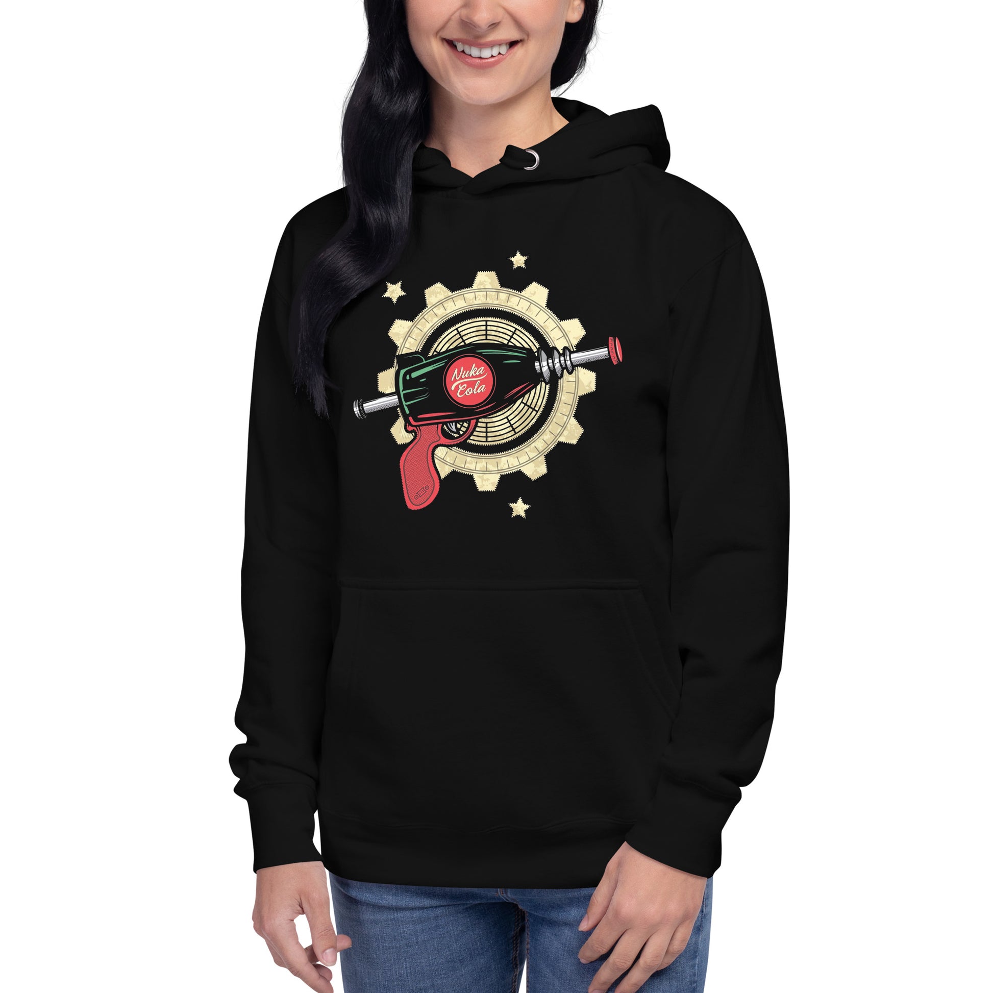 Hoodie Rifle Nuka Cola , Disponible en la mejor tienda online para comprar tu merch favorita, la mejor Calidad, compra Ahora en Algoritmo! 